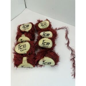 Ice Yarns Eyelash Soft Made in Turkey 50g Each Skeins Lot of 8‎ Red